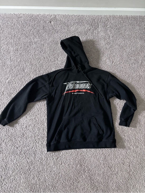 Vetements Other - Vetements Hi-Speed Black Hoodie with White & Red Logo